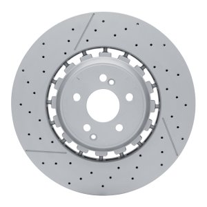 Mercedes-Benz AMG GT 63 S Brake Rotor (1) - Front - R1 Concepts - Drilled & Slotted Carbon Alloy GeoMET - `13-`25